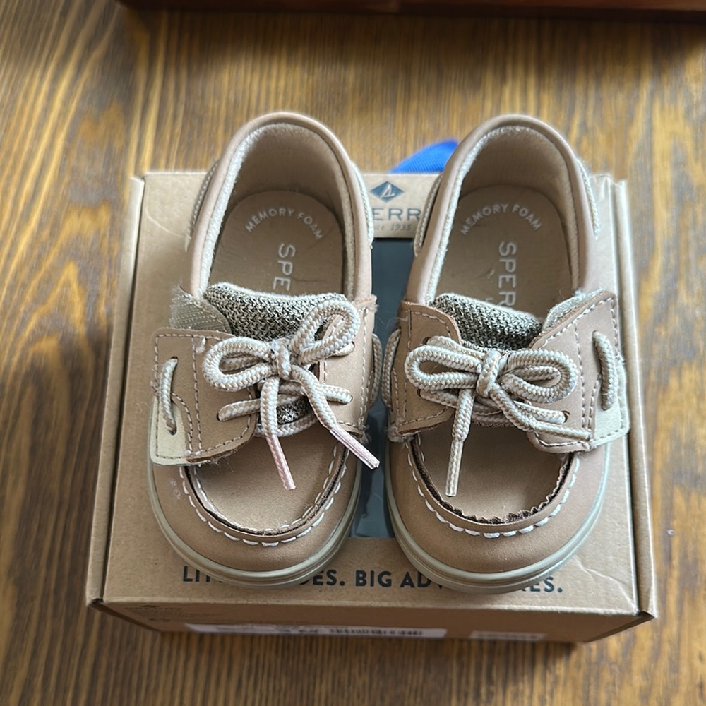 Sperry Kids Tan Boat Shoes